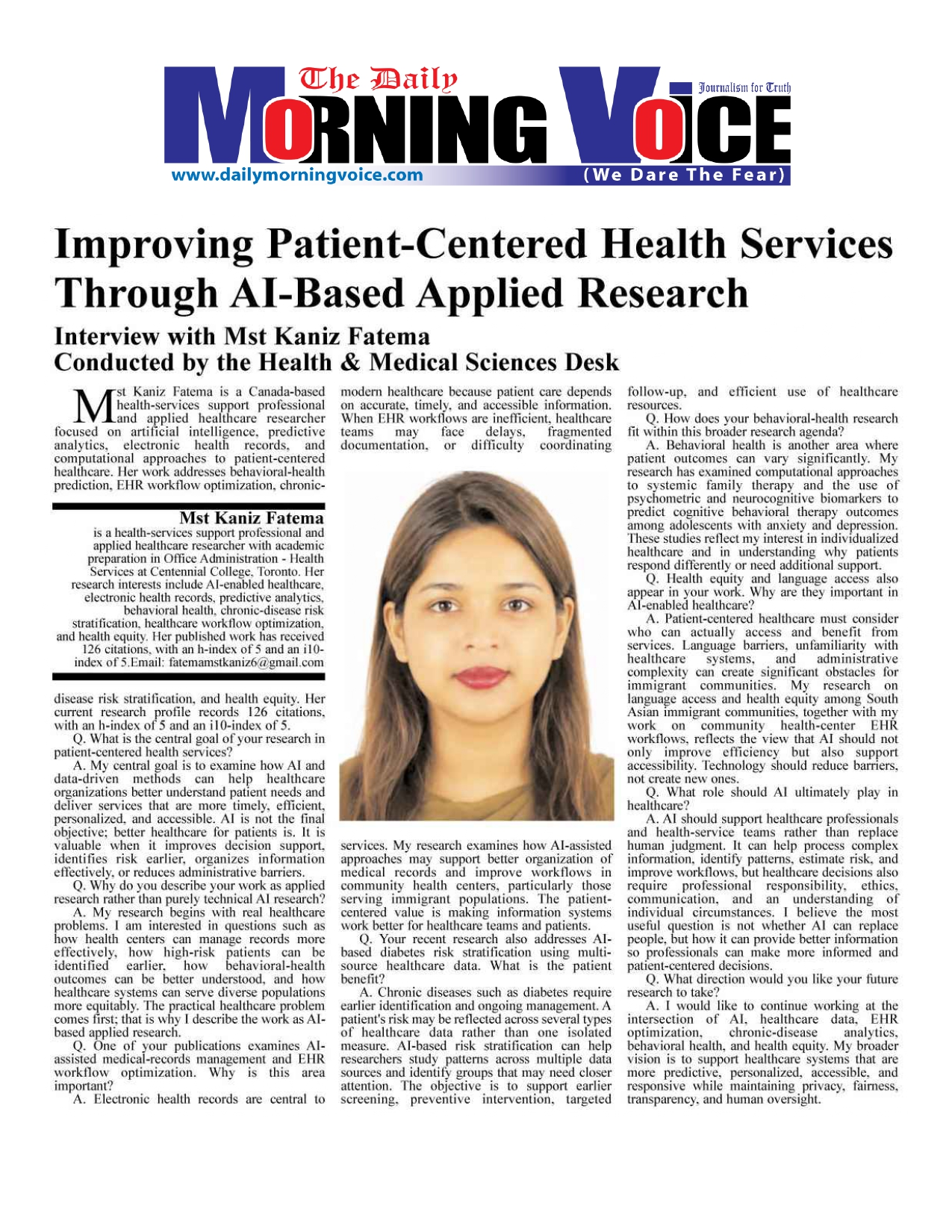 the daily morning voice e paper page 0001